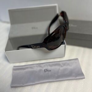 Christian Dior Sunglasses case Tortoise Shell Sunglasses Cloth case Box
